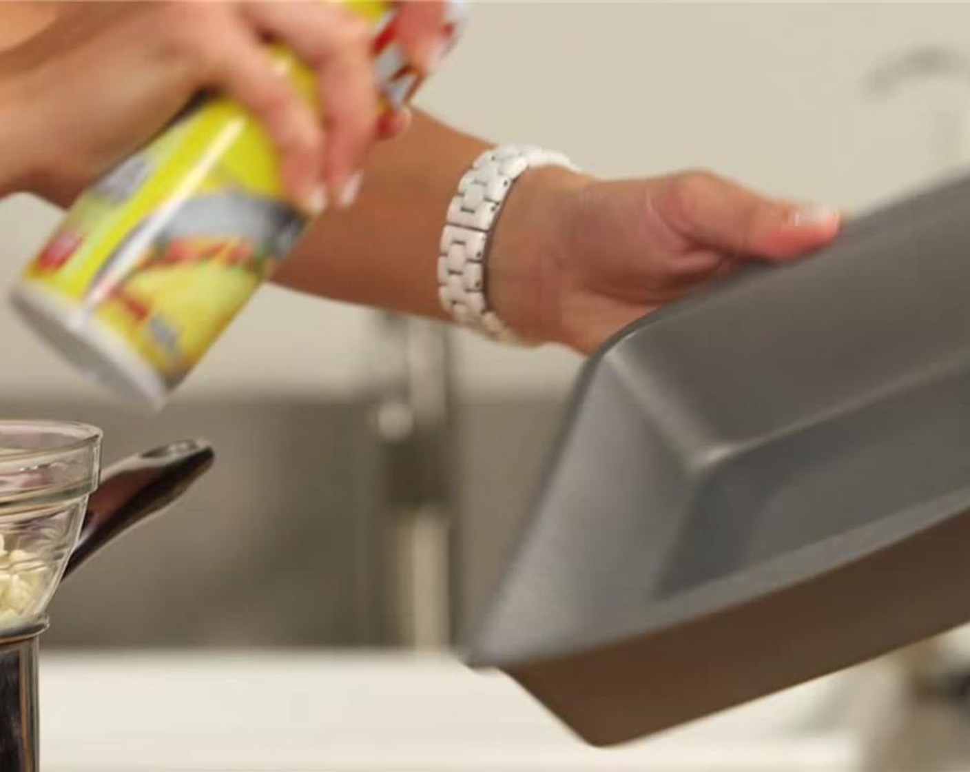 step 1 Spray an 8-inch-square pan with nonstick cooking spray.