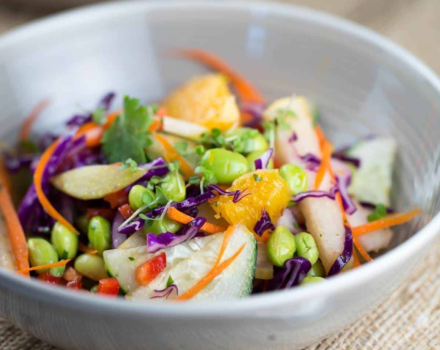 Asian Pear Salad with Orange Ginger Dressing