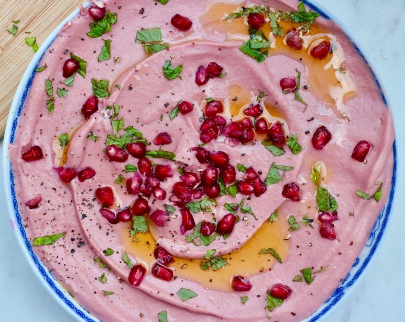 Beet Hummus with Mint