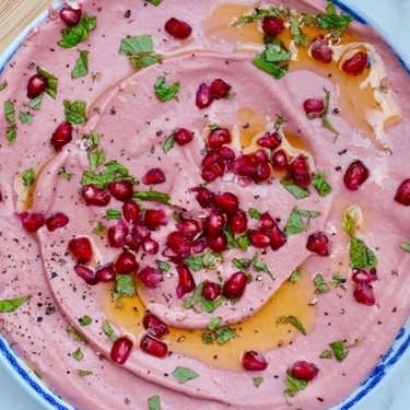 Beet Hummus with Mint Recipe | SideChef