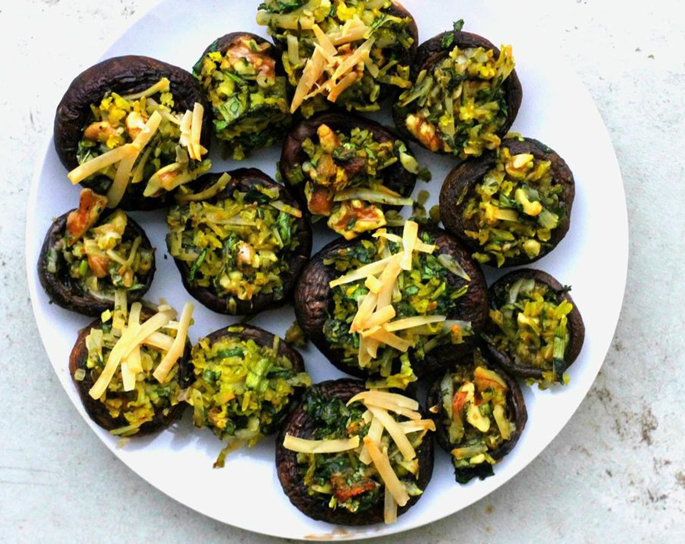 Vegan Stuffed Mushroom Caps