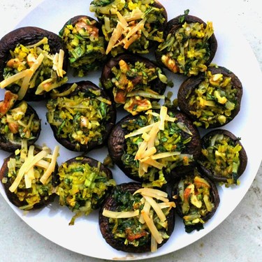 Vegan Stuffed Mushroom Caps Recipe | SideChef