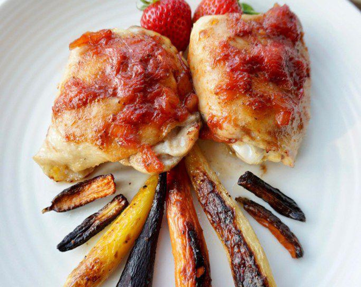 Strawberry BBQ Chicken Thighs