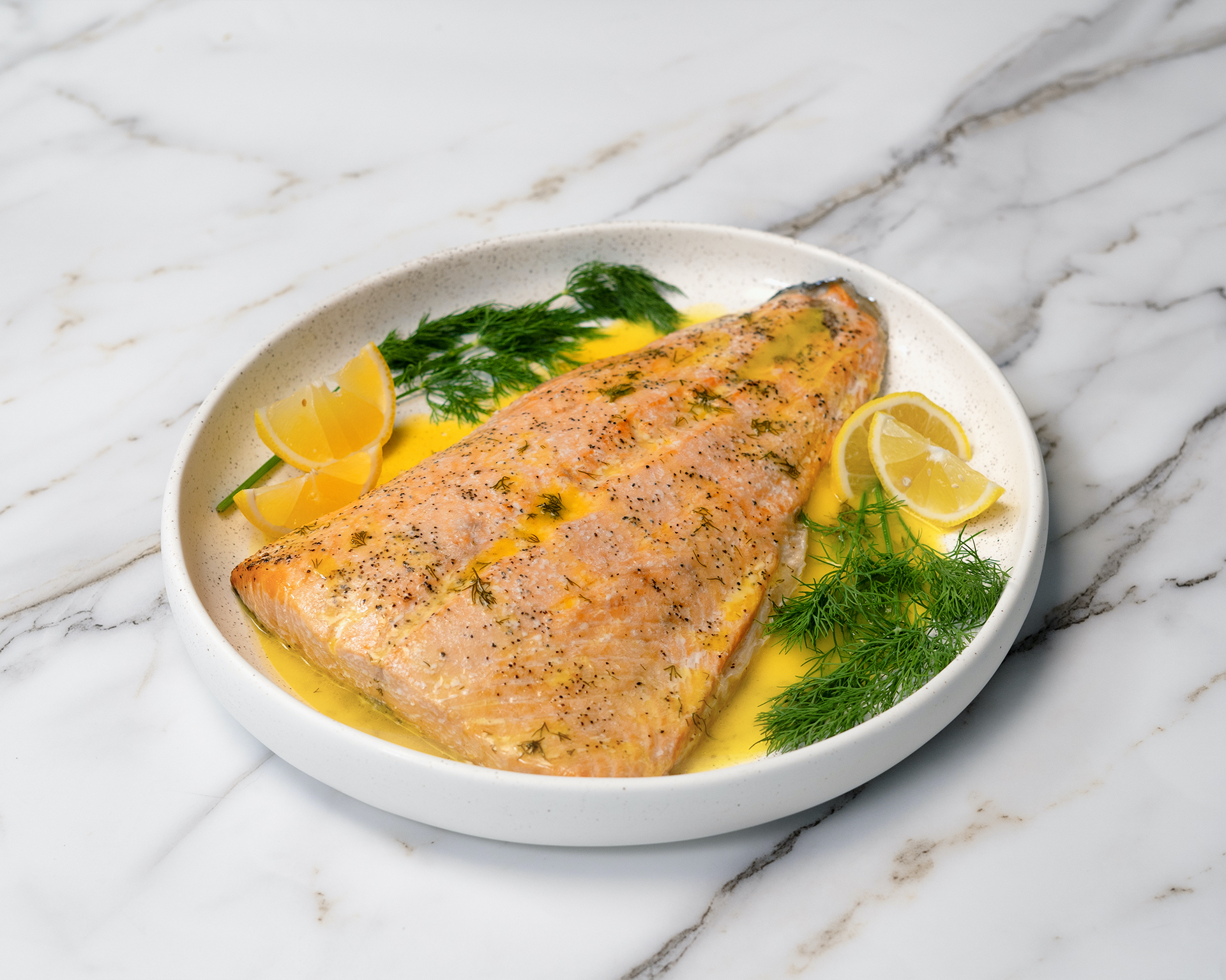 Baked Salmon with Dill Butter Sauce Recipe | SideChef
