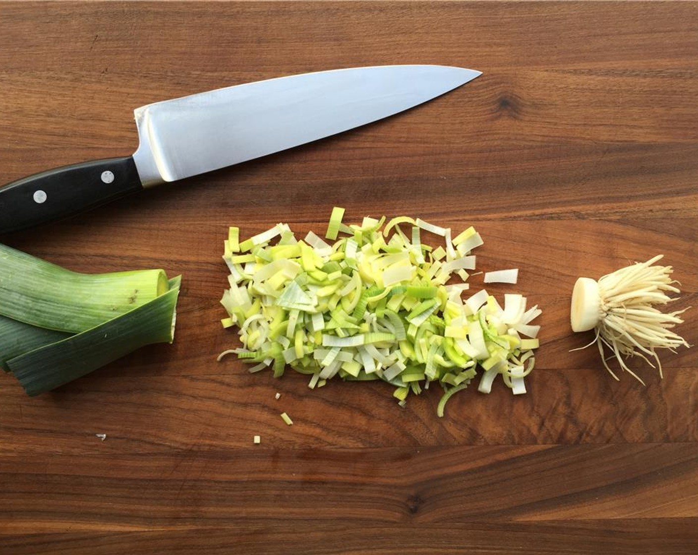 step 3 Chop the Leek (1 stalk).