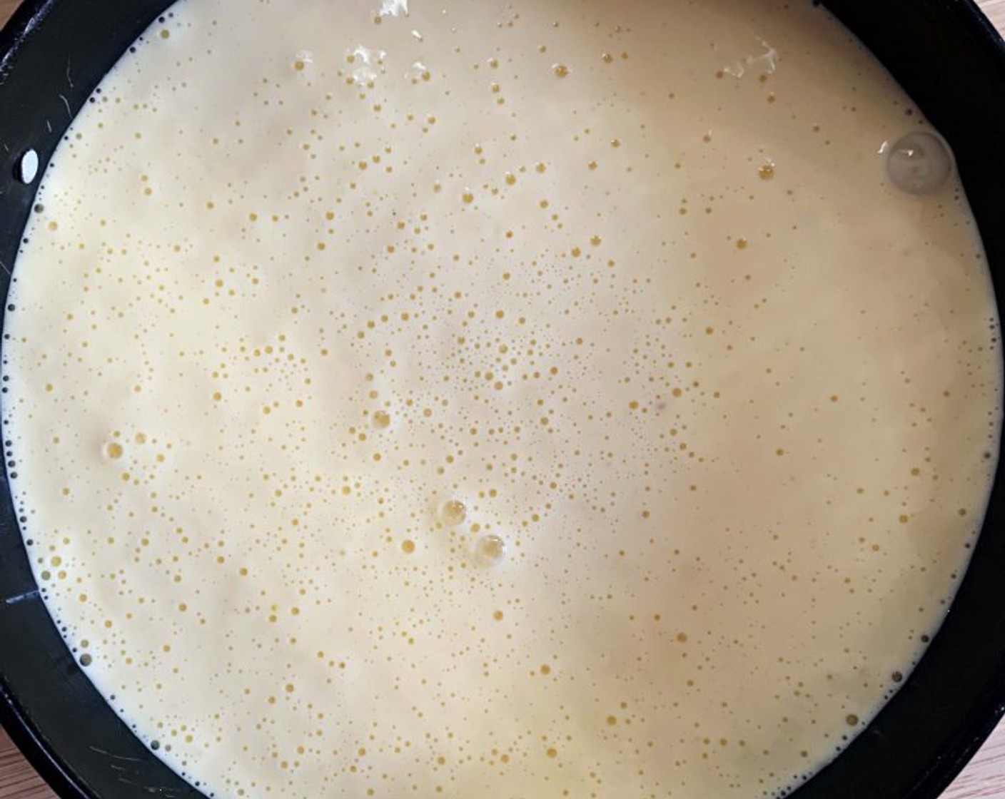 step 5 Then, in a large bowl prepare the filling by whisking together Eggland's Best Classic Eggs (4), Yoghurt (1 2/3 cups), Corn Starch (1/3 cup), and Granulated Erythritol (1/3 cup).