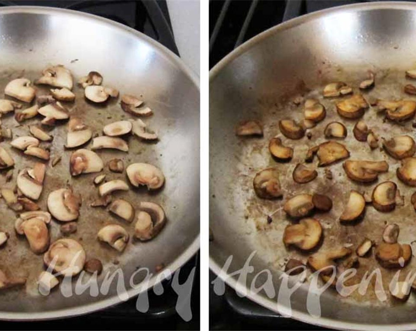 step 11 Once these mushrooms are brown, remove from pan. Repeat, adding the olive oil and butter to the pan and then more of the mushrooms until they are all brown.