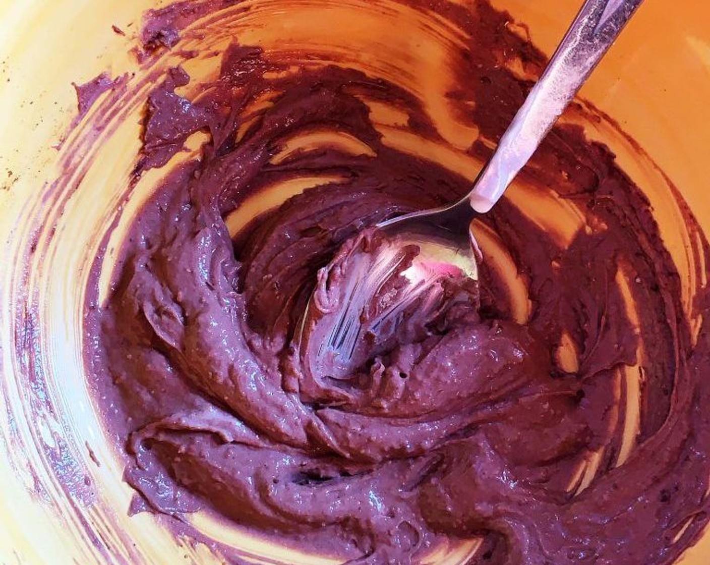 step 3 For the filling, mix Chocolate Hazelnut Spread (2 Tbsp) with Greek Yogurt (2 2/3 Tbsp) and Cacao Powder (2 tsp).