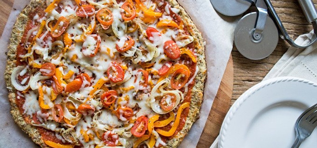 Cauliflower & Flax Pizza with Veggies Recipe | SideChef