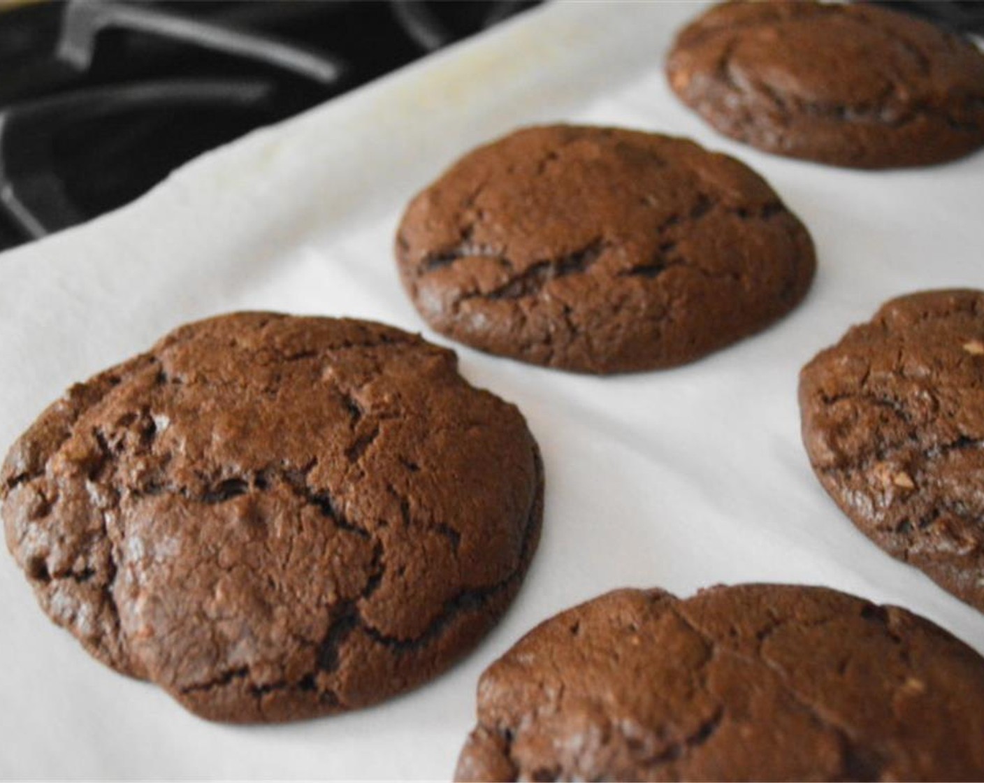 step 7 Bake the chocolate hazelnut cookies for about 15 minutes or until the edges just start to get crisp and they are cooked through.
