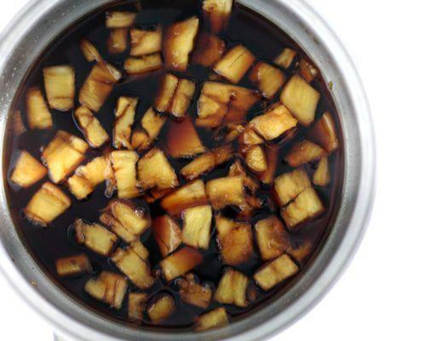 step 4 While the meatballs are grilling, combine Teriyaki Marinade (3/4 cup) and Pineapple (1/3 cup) in a small saucepan. Heat to medium, stirring and cooking until desired consistency.