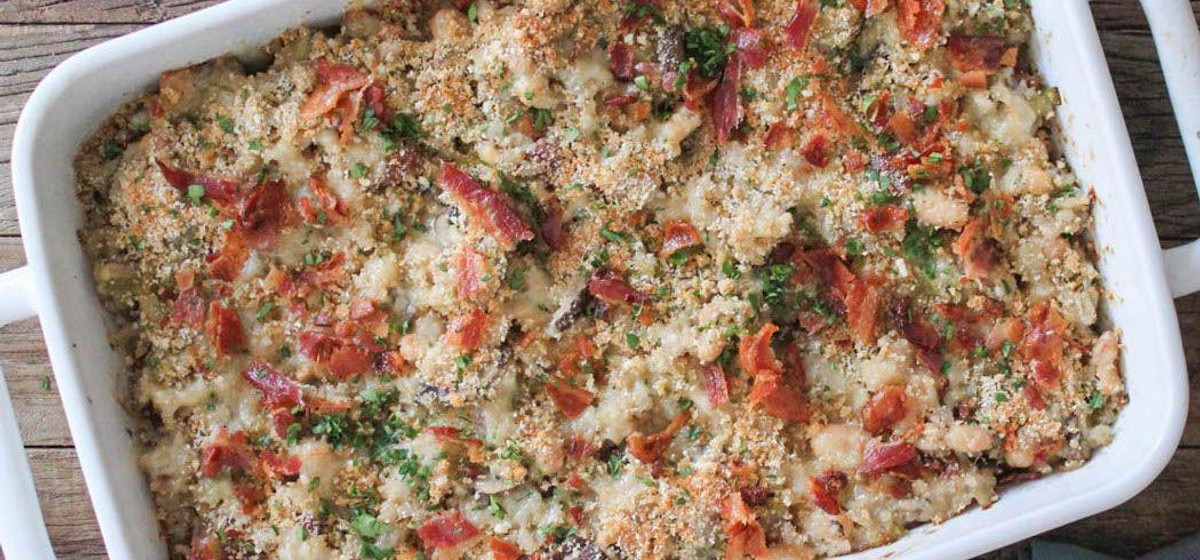 Mushroom, White Bean and Brown Rice Casserole Recipe | SideChef
