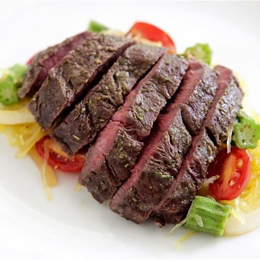 Hanger Steak with Spaghetti Squash & Okra Saute Recipe | SideChef