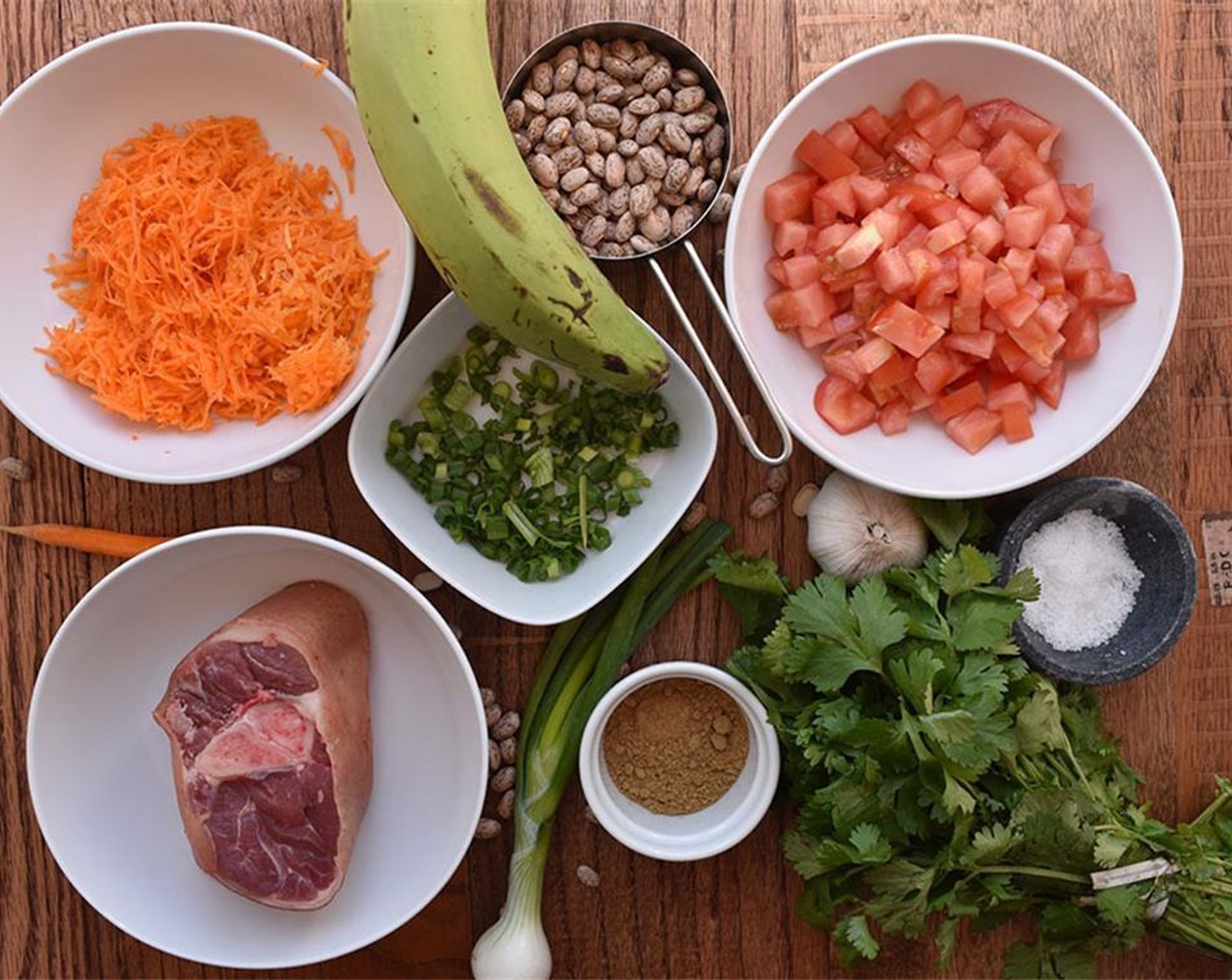 step 1 Soak the Dry Pinto Beans (1 cup) in Water (6 cups) overnight. You can use canned pinto beans if you want.