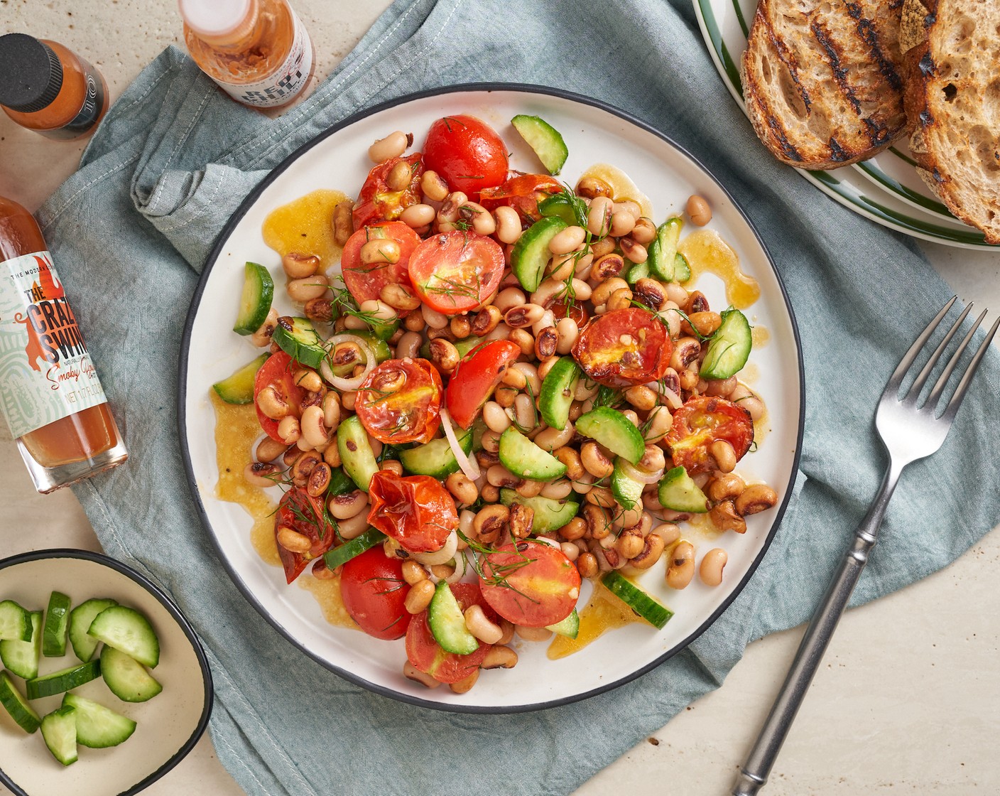 Black-Eyed Pea Salad with Hot Sauce Dressing