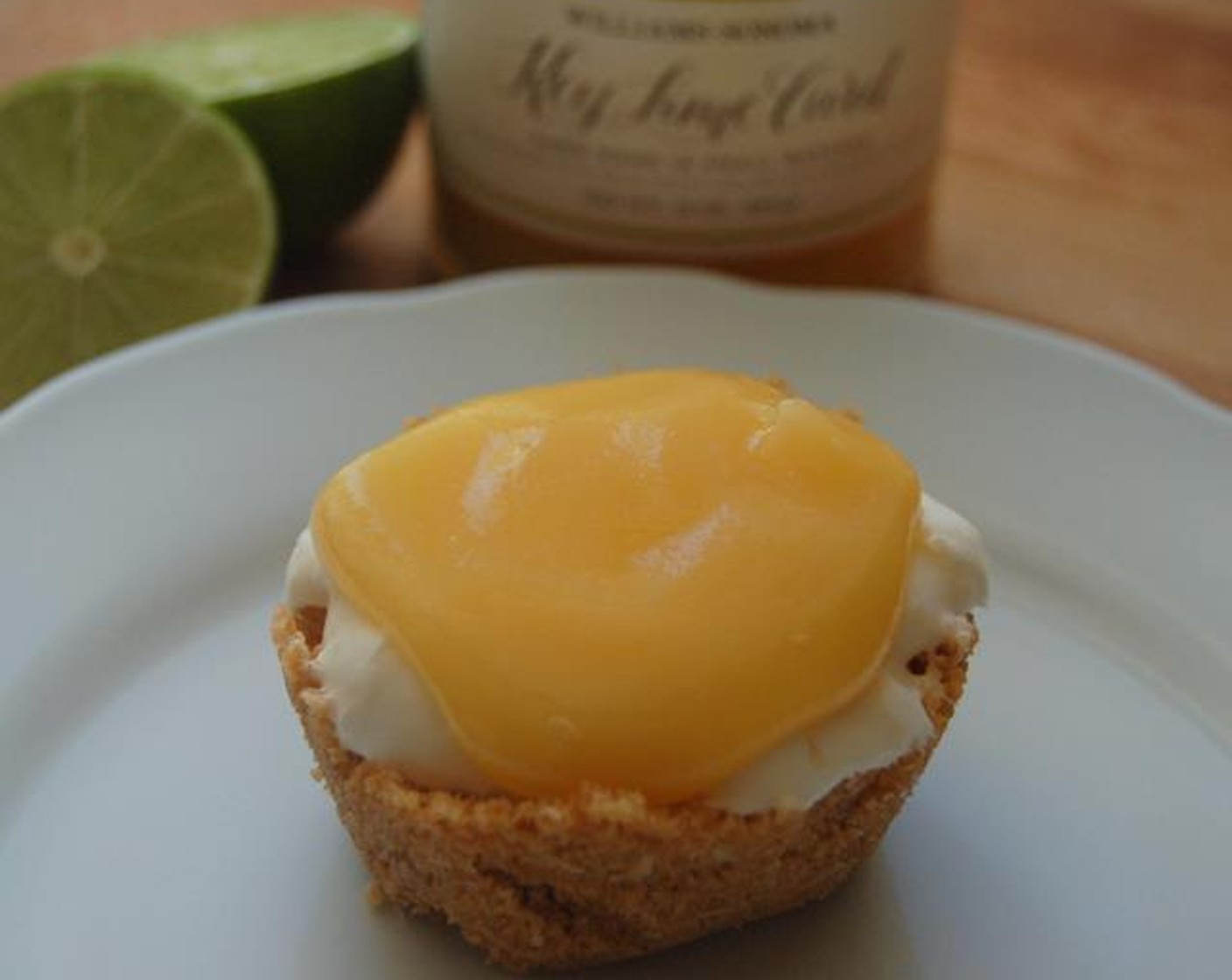 Creme Fraiche Cheesecake with Key Lime Curd