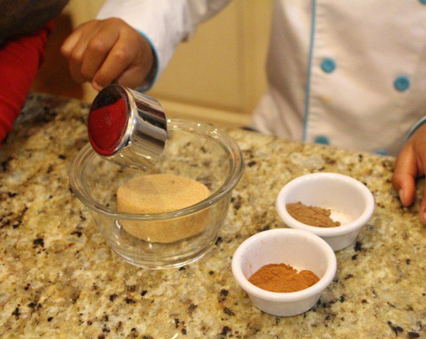 step 4 In a separate small bowl, mix the Brown Sugar (1/3 cup), Ground Nutmeg (1 tsp), and Ground Cinnamon (1 tsp).