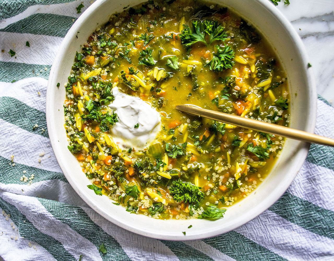 Curry Chickpea Rice and Kale Soup Recipe SideChef