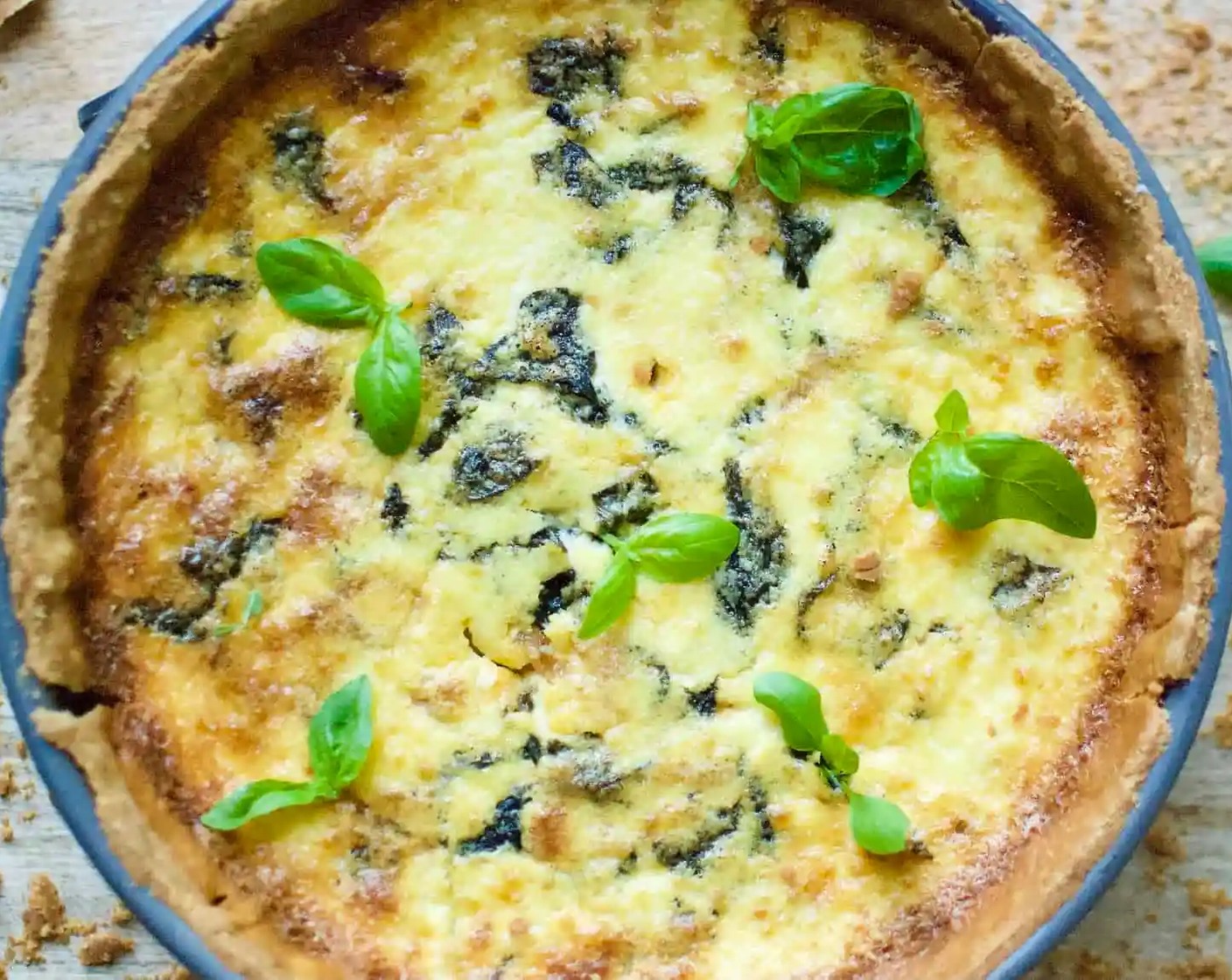 Deep-Dish Spinach Pancetta Quiche