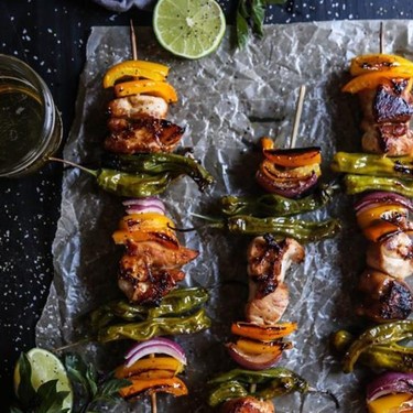 Teriyaki Chicken and Shishito Skewers Recipe | SideChef
