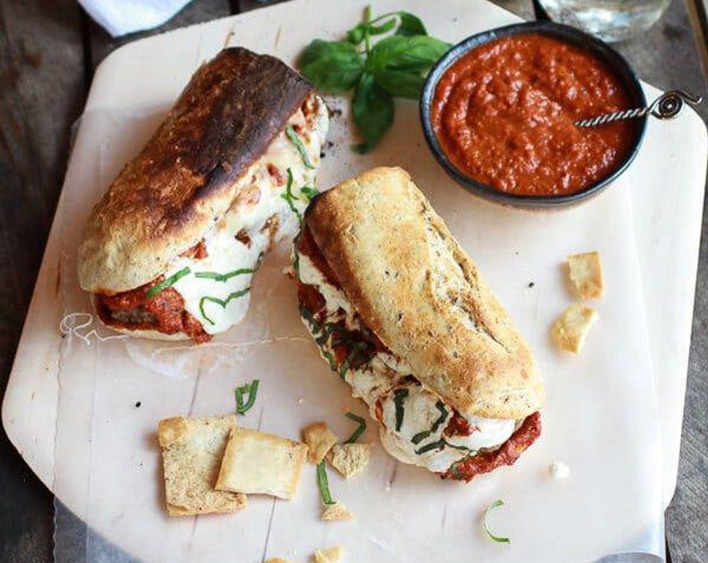 Easy Burrata Cheese Stuffed Spicy Meatball Subs