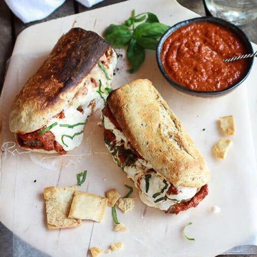 Easy Burrata Cheese Stuffed Spicy Meatball Subs Recipe | SideChef