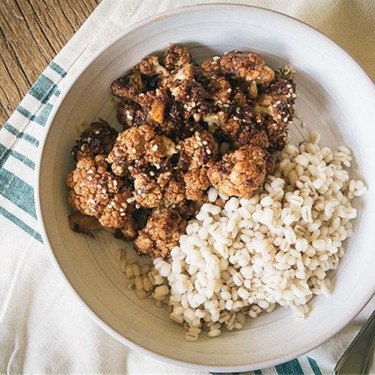 Balsamic Maple Glazed Cauliflower and Barley Recipe | SideChef