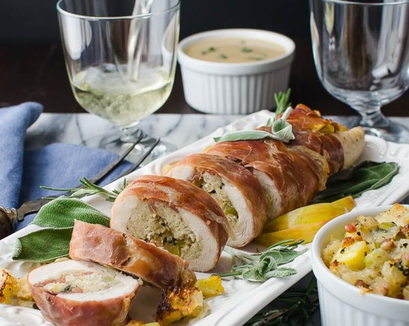 Parmesan Apple Stuffed Turkey Tenderloin