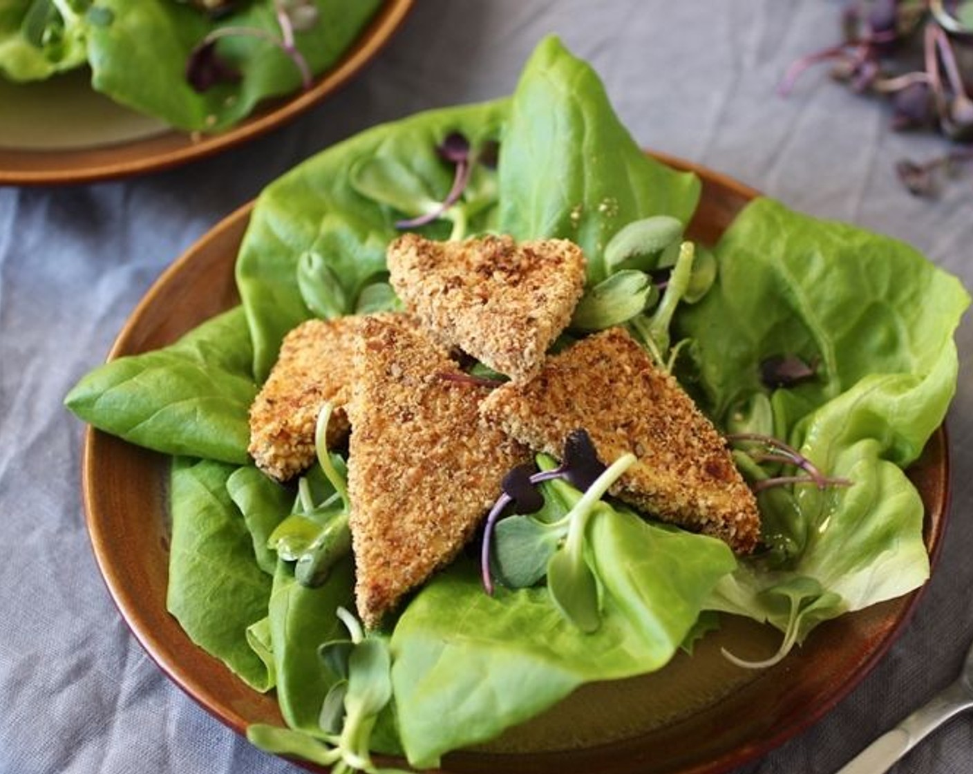 Spiced Hazelnut Crusted Tofu