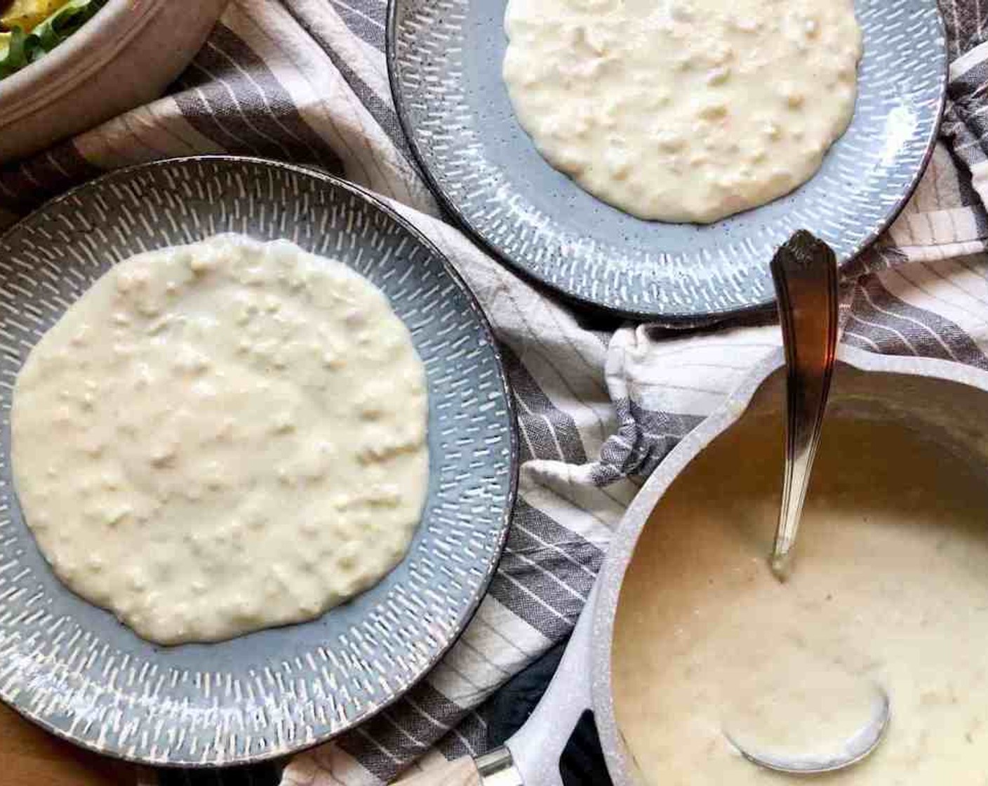 step 12 Divide the warm cheese among 6 individual salad plates. (If you prefer less fondue on each plate, save the extra for crusty bread dipping.)