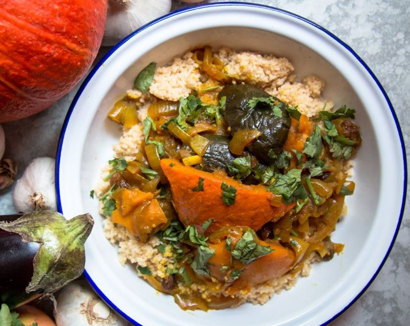 Aubergine and Pumpkin Tagine