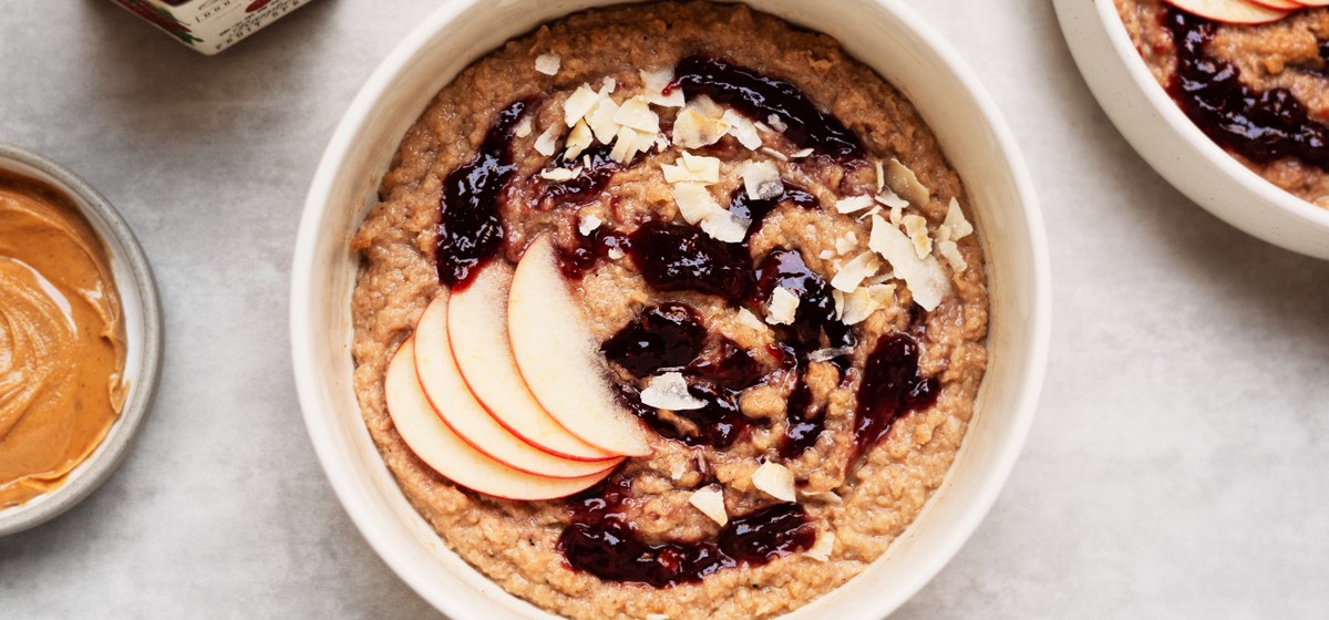 Peanut Butter and Jelly Cauliflower Oatmeal Recipe SideChef