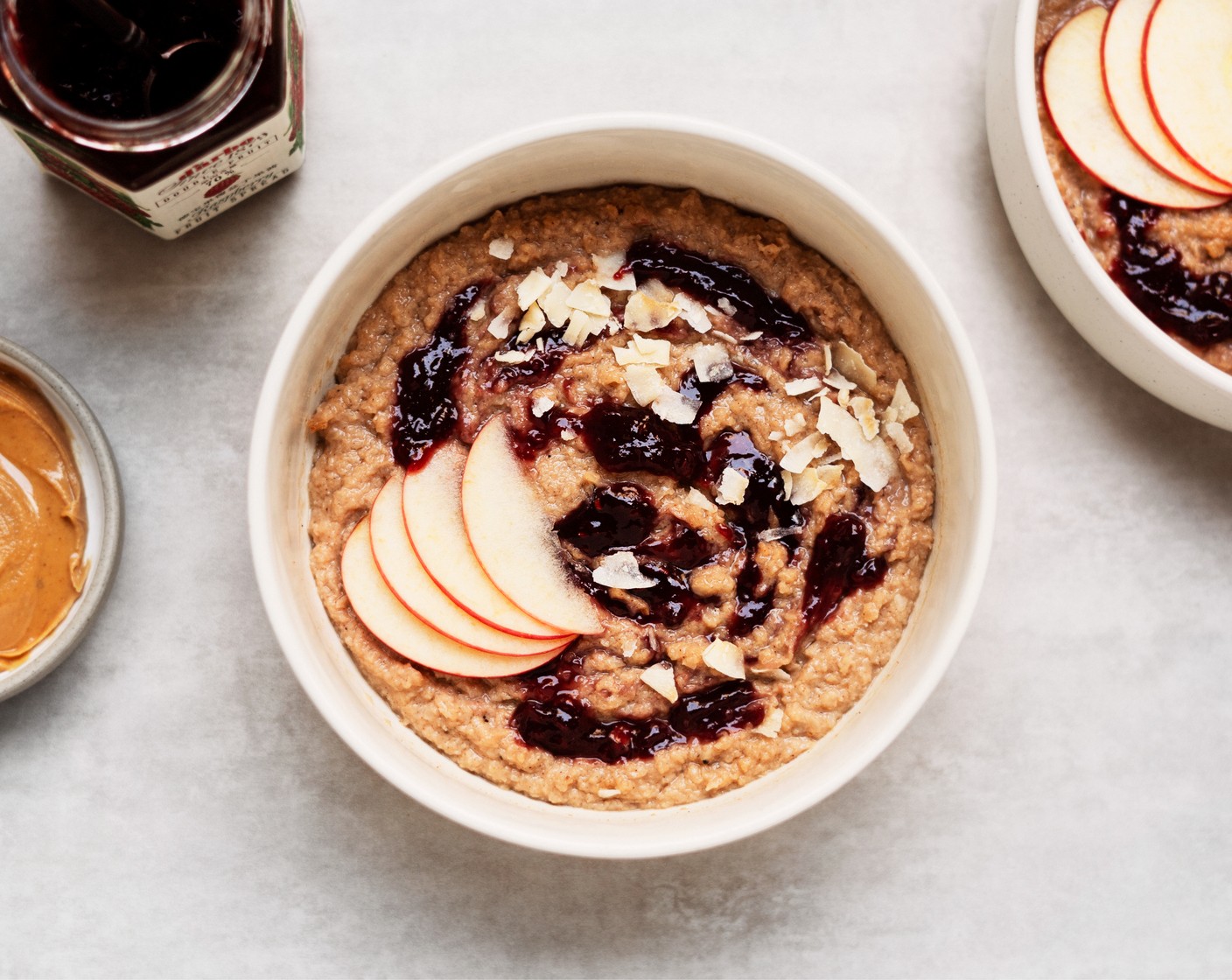 Peanut Butter and Jelly Cauliflower Oatmeal