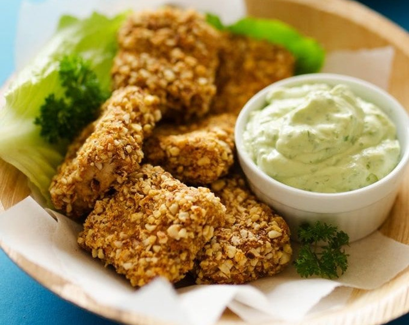 Almond Crusted Baked Tofu Nuggets