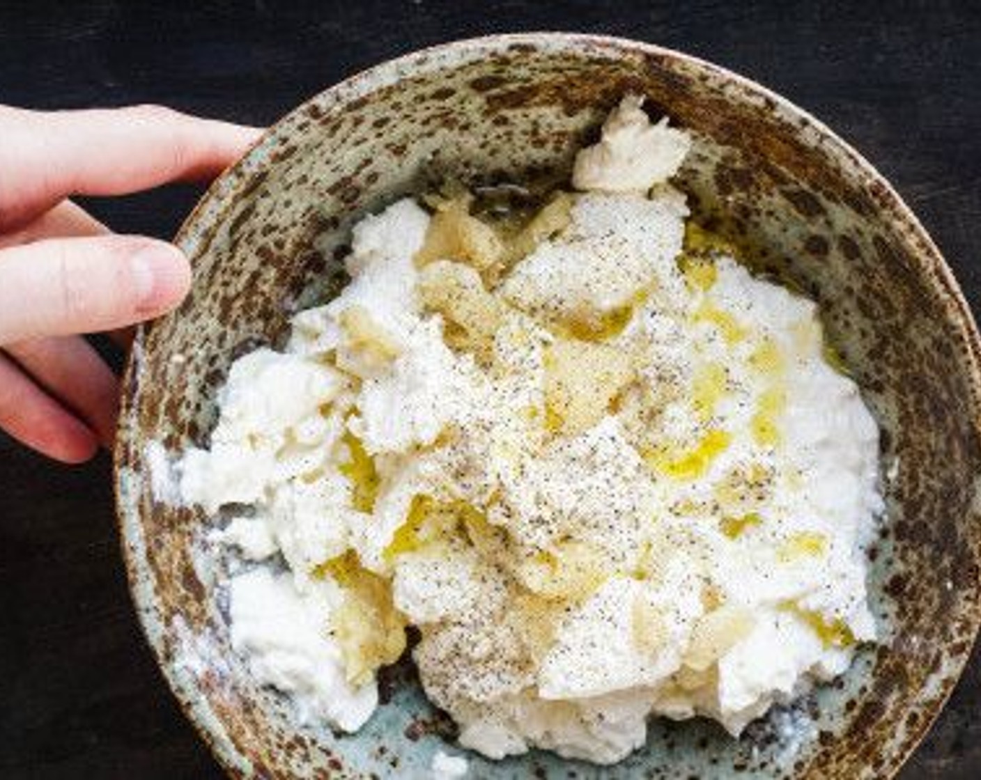 step 7 Combine and mix the Whole Milk Ricotta Cheese (225 g), Garlic (1 Tbsp), Olive Oil (1 Tbsp), and pinches of dried basil, garlic sea salt, black pepper, and dried parsley. Taste and adjust seasonings to your liking.