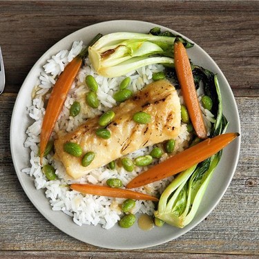 Miso Glazed Cod with Jasmine Rice, and Bok Choy Recipe | SideChef