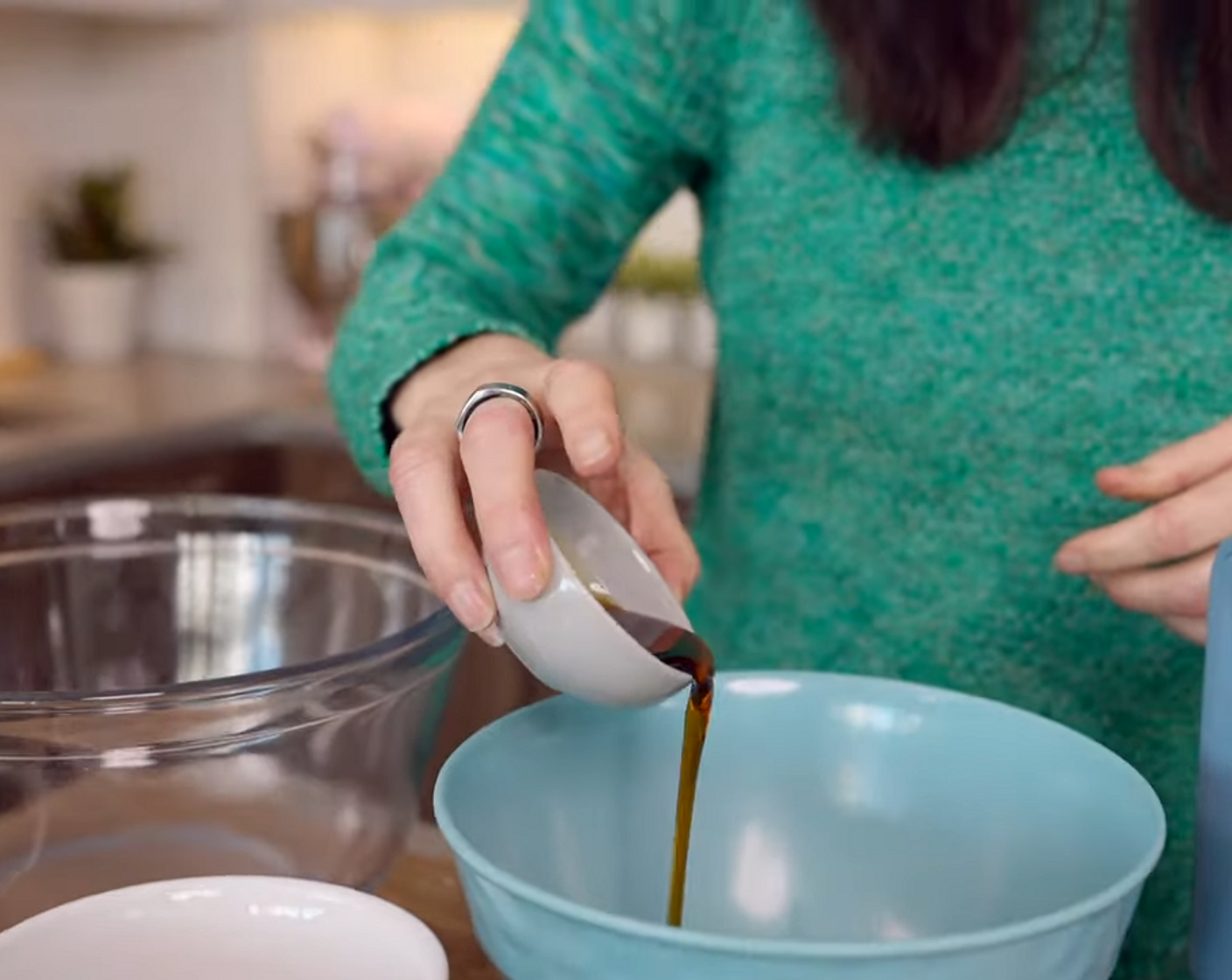 step 3 In a smaller bowl, whisk together Eggs (2), Maple Syrup (2 Tbsp), Apple Cider Vinegar (1 Tbsp), Olive Oil (3 Tbsp), and Water (2 Tbsp).