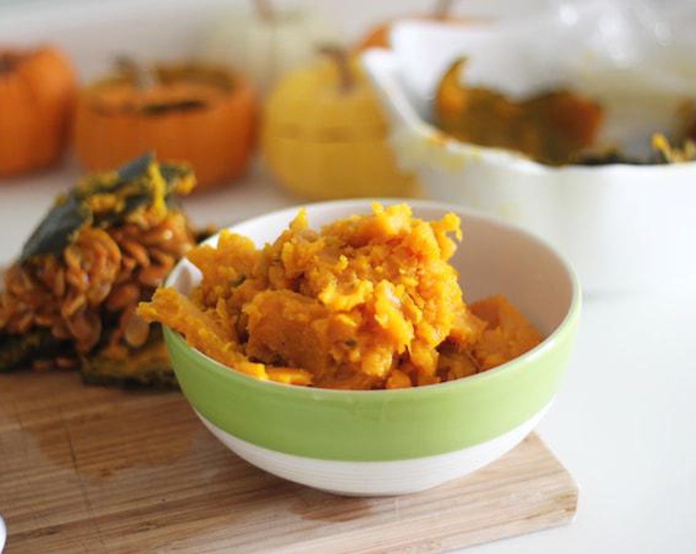 step 2 The next day, boil the Pumpkin (1 cup). Make a puree from the boiled pumpkin in a bowl.