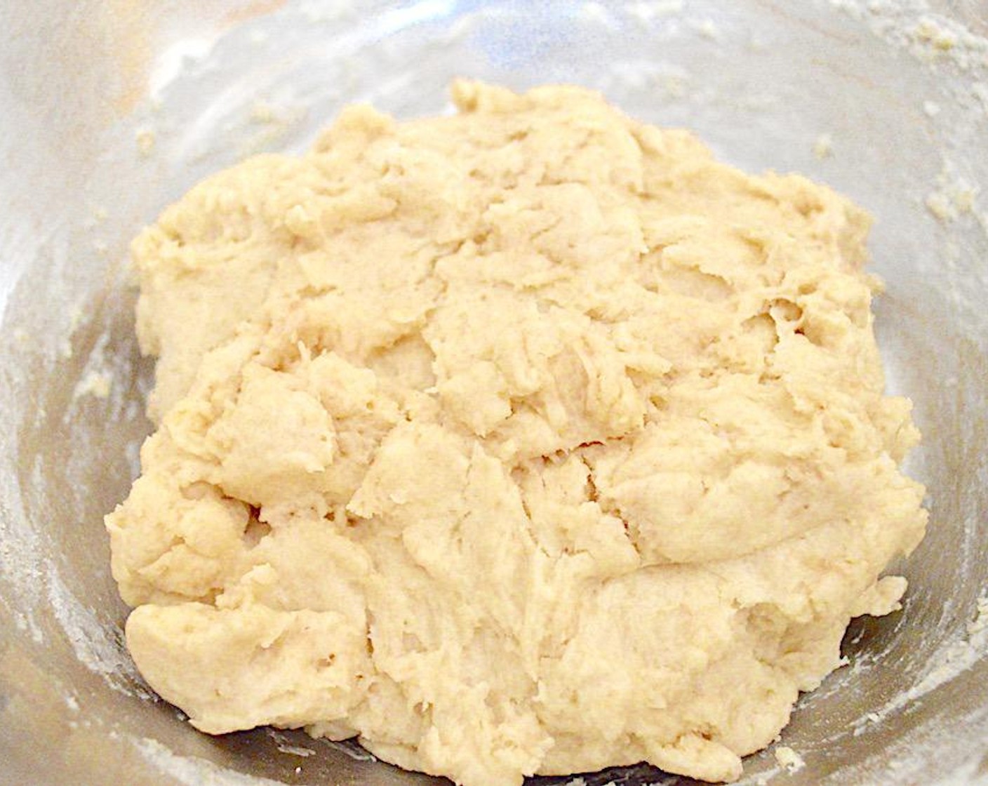 step 2 Then stir in the All-Purpose Flour (1 3/4 cups) until it becomes a soft dough. Cover it with plastic wrap and let it ferment for 45 minutes in a warm, dry place. When the time is almost up, start on the pate.