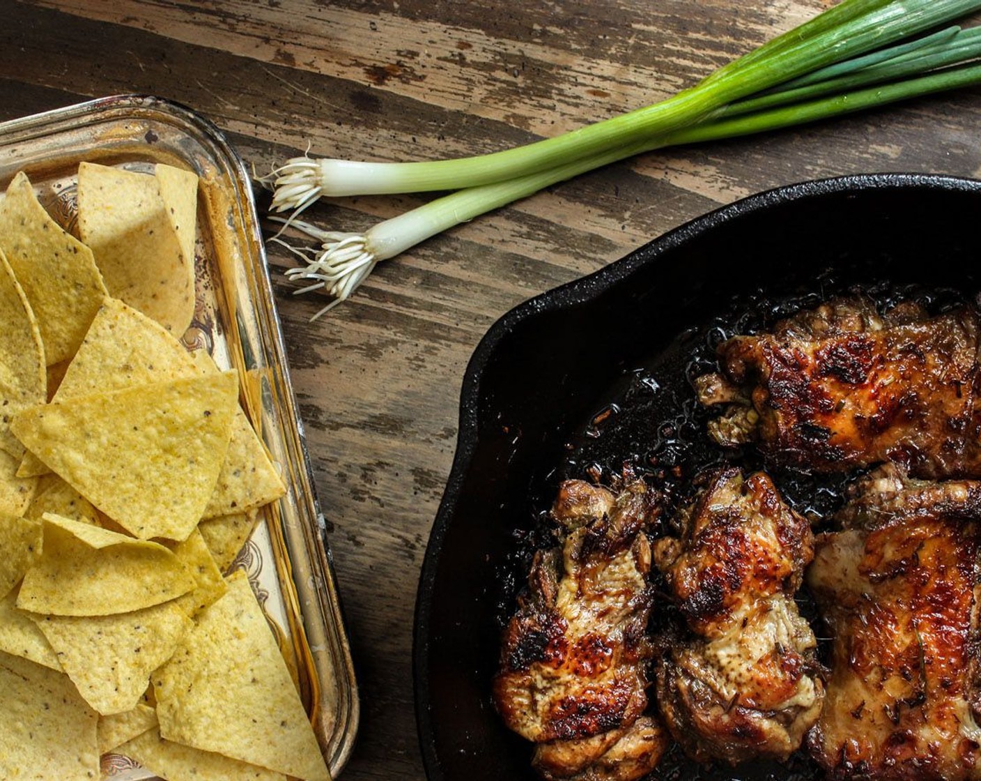 step 3 Starting skin side down first, sear the chicken for 3-4 minutes a side. To get the brown skin, leave it untouched skin side down for a few minutes.