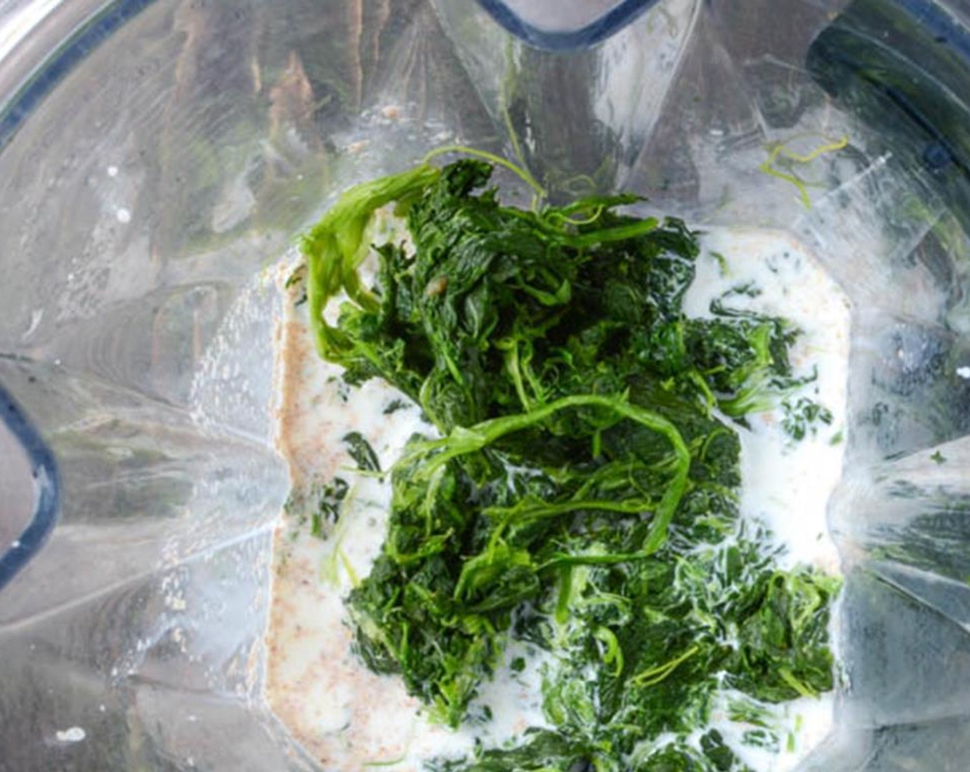 step 4 If you have a high-powered professional blender (like a Vitamix) place the Eggs (4), Half and Half (1 cup), Ground Nutmeg (1/4 tsp), and spinach in the blender and turn on low, gradually increasing the speed until emulsified and bright green.