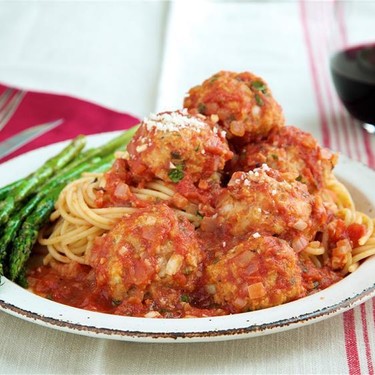 Italian Turkey Meatballs with Roasted Asparagus Recipe | SideChef