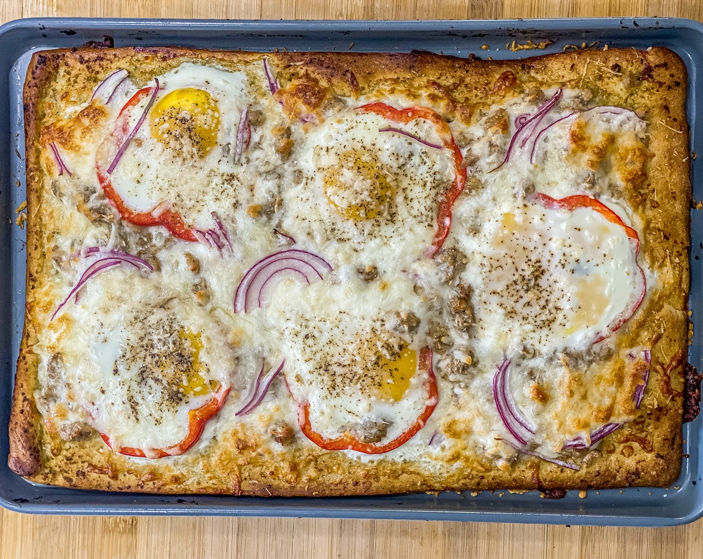 step 9 Bake for 13 minutes, until the crust is golden brown.