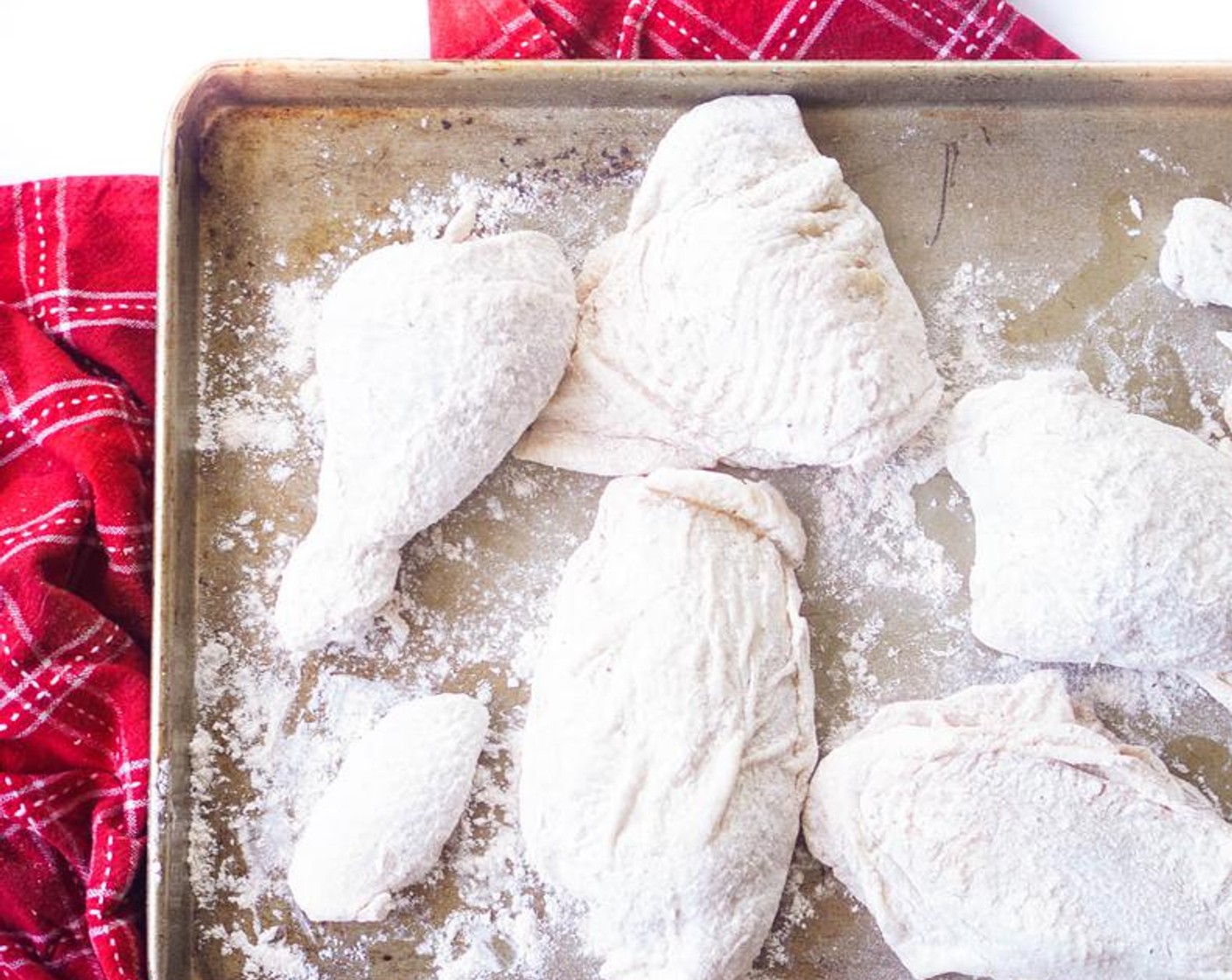 step 5 In a brown bag add the Paprika (1 tsp), All-Purpose Flour (1 cup), Salt (to taste), and Ground Black Pepper (to taste). Shake to combine. Add the chicken pieces, 2-3 at a time, and shake to evenly coat in flour. Shake off excess flour and transfer to a plate.