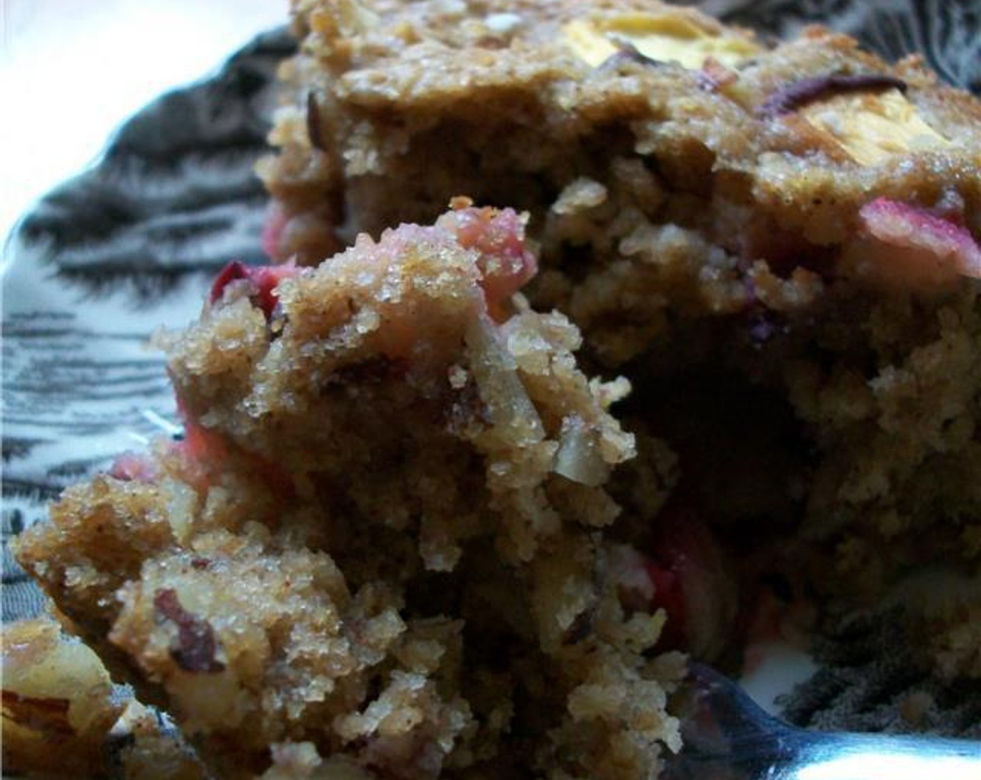 Almond Oat Cake with Peaches and Plums