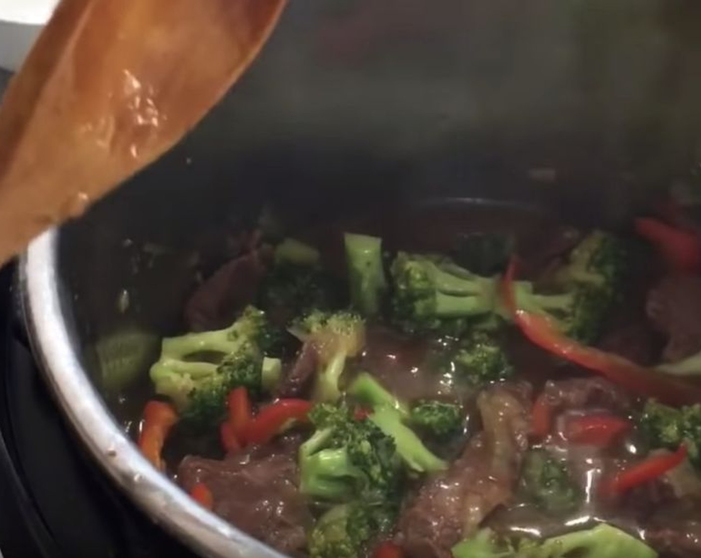 step 6 Add Broccoli Florets (2 1/2 cups). Stir to combine. Cover and cook for 1-2 minutes.