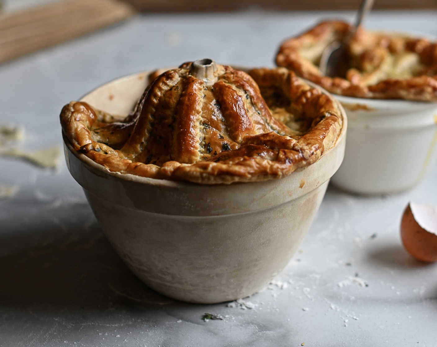 step 9 Serve the chicken pie with side dishes of your choice. Enjoy!