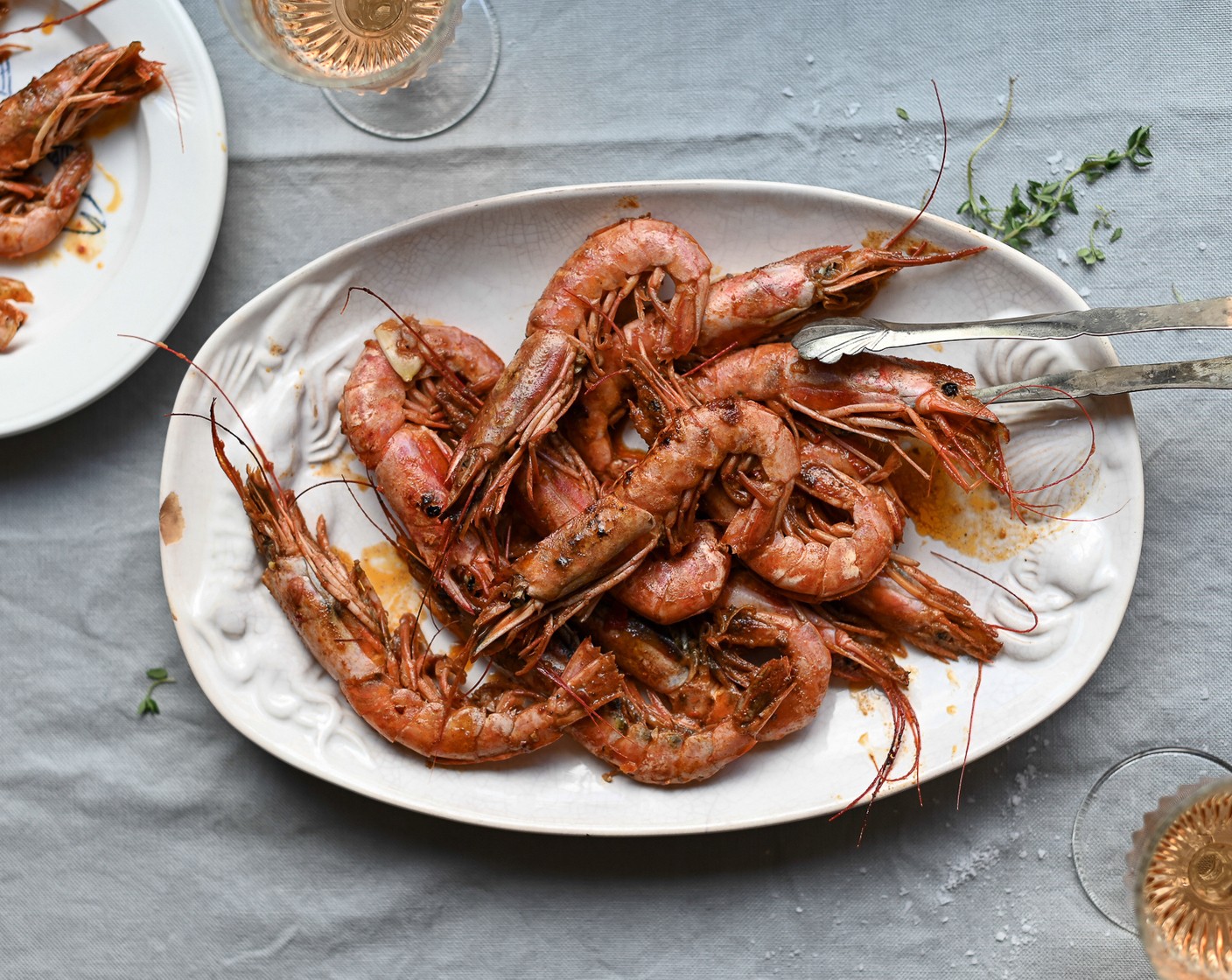 step 5 Serve the prawns with fresh crusty bread and a green salad.