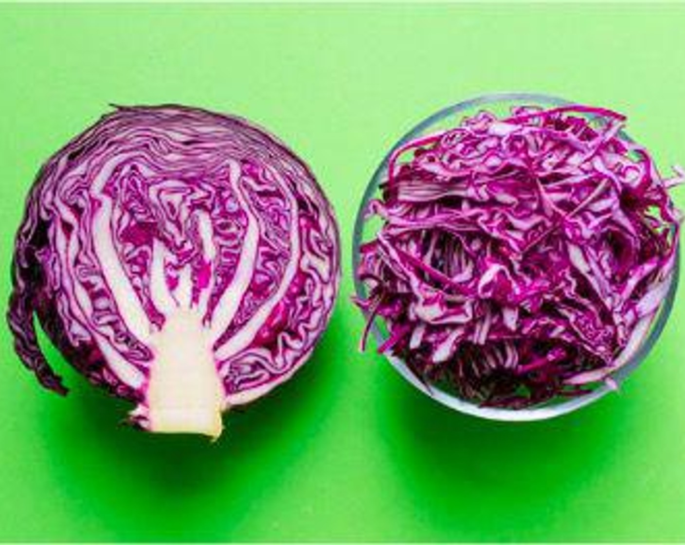 step 1 Remove the core from the Red Cabbage (1/4) then shred with a mandolin slicer or knife.