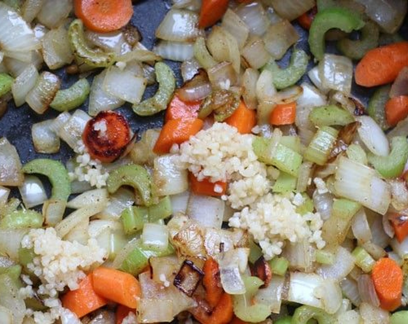 step 6 Add Garlic (6 cloves) and sauté for 1 more minute.